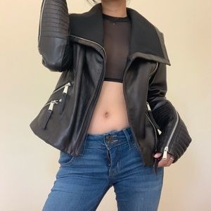 BCBGeneration asymmetrical leather jacket